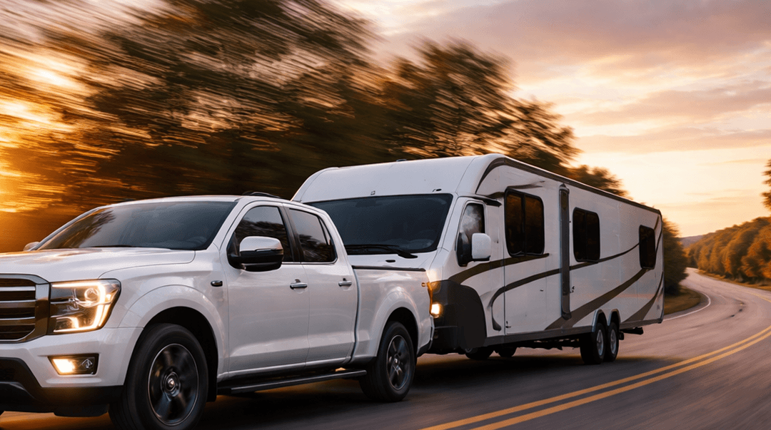 RV motorhome on New Zealand open road
